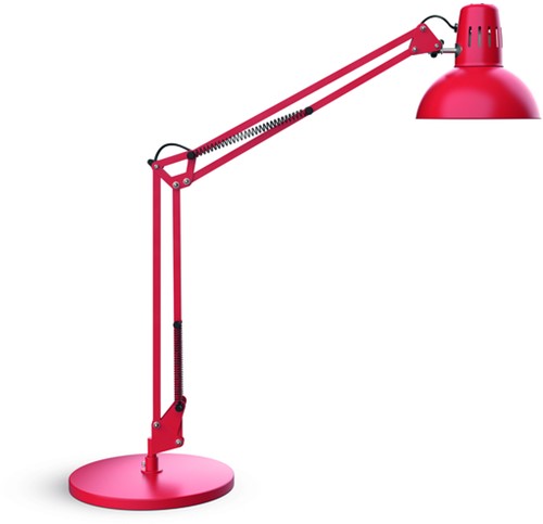 Bureaulamp MAUL Study op voet excl.LED E27 lamp rood