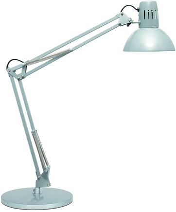 Bureaulamp MAUL Study op voet incl.LED E27 lamp zilver