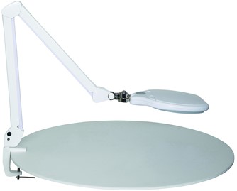 Loeplamp MAUL Crystal LED dimbaar tafelklem lens 234 cm2 wit-3