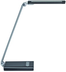 Bureaulamp MAUL Pure LED dimbaar met USB-poort antraciet - zilver