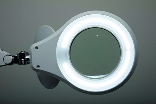 Loeplamp MAUL Source LED dimbaar met tafelklem lens 126 cm2 wit-3