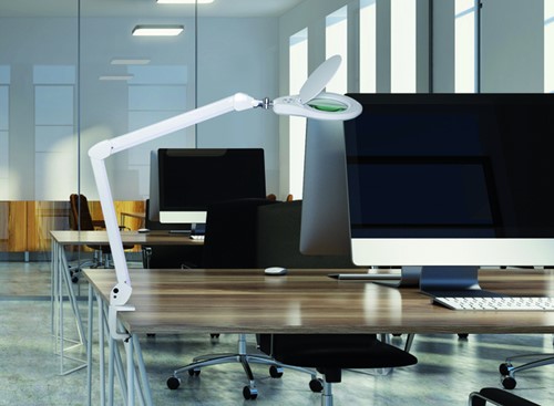 Loeplamp MAUL Source LED dimbaar met tafelklem lens 126 cm2 wit-4