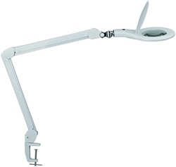 Loeplamp MAUL Makro LED met tafelklem lens 144 cm2 wit