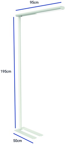 Vloerlamp MAUL Jet LED hoog 195cm wit-4