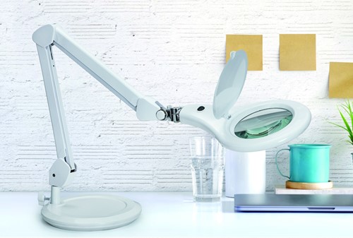 Loeplamp MAUL Makro LED met voet lens 144 cm2 wit-3