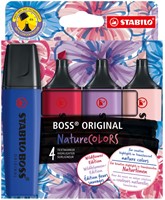 Markeerstift STABILO Boss Wildflower assorti 4 stuks