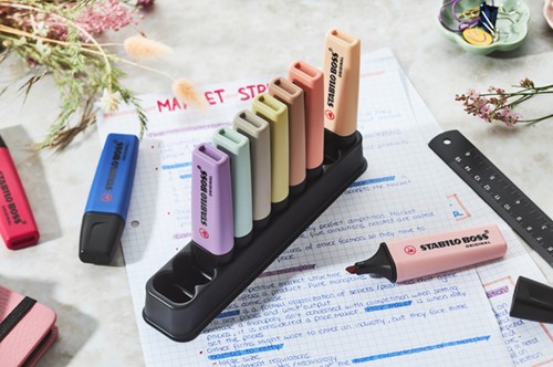 Markeerstift STABILO Boss Wildflower & Nature Colors ass deskset 10st-12