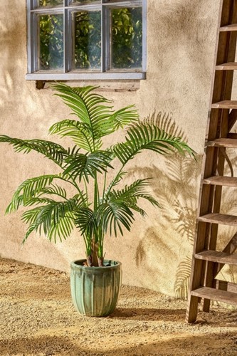 Kunstplant Mica Areca palm in pot groen waterproof-4