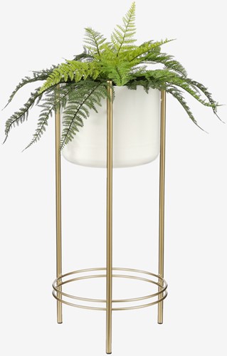 Kunstplant Mica varen groen in pot Stan grijs Ø50 38cm-1