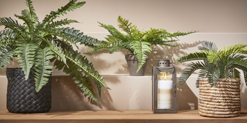 Kunstplant Mica varen groen in pot Stan grijs Ø50 38cm-3