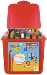 Kleurpotloden STABILO 882 woody 3 in 1 incl 3 slijpers classpack 38st
