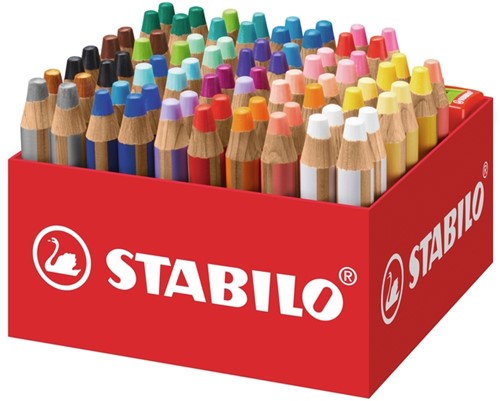 Kleurpotloden STABILO 882 woody 3 in 1 incl 4 slijpers classpack 76st-3