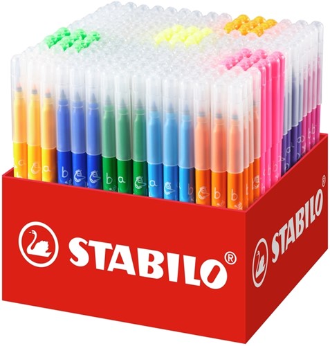 Viltstift STABILO Trio A-Z 378 fijn assorti classpack à 240 stuks-3
