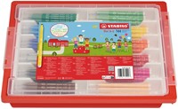 Viltstift STABILO Trio A-Z 378 fijn assorti classpack à 144 stuks