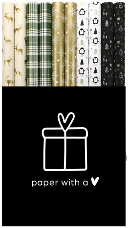 Inpakpapier Winter Glow 200x70cm assorti