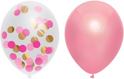 Ballon Haza prinses pink Ø30cm 6 stuks