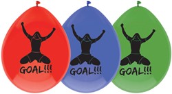 Ballon Haza goal! Ø30cm assorti 6 stuks