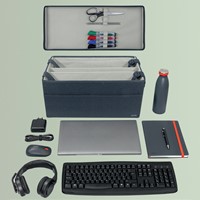 Opbergtas Leitz gestoffeerd met deksel grijs-5