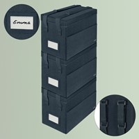 Opbergtas Leitz gestofferd met deksel compact grijs-3