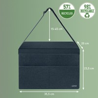 Opbergtas Leitz gestofferd met deksel compact grijs-1