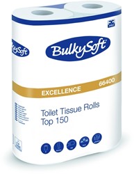 Toiletpapier BulkySoft Excellence 4-laags 6x150 vel wit 66400
