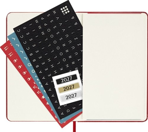 Agenda 2027 Moleskine 12M Planner Weekly 7dagen/1pagina pocket hc scarlet red-3