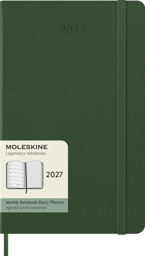 Agenda 2027 Moleskine 12M Planner Weekly 7dagen/1pagina large hc myrtle green