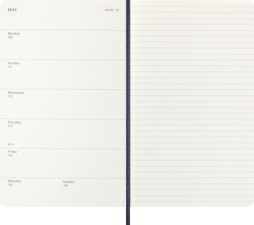 Agenda 2027 Moleskine 18M Planner Weekly 7dagen/1pagina large sc sapphire blue-3
