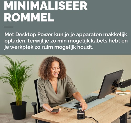 Stekkerblok Fellowes Power Cube F 3vdg 1xUSB A 2xUSB C 2 meter zwart-4