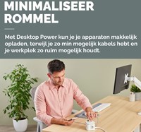 Stekkerblok Fellowes Power Cube F 3 voudig 1xUSB A 2xUSB C 2 meter wit-4