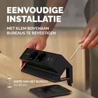 Stekkerdoos Fellowes Power Desk F 2 voudig incl USB A en C 2 meter zwart-4