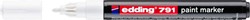 Paintmarker edding 791 op alcoholbasis 1-2mm wit