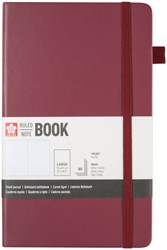 Notitieboek Sakura large 130x210mm lijn hard cover moerbei