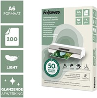Lamineerhoes Fellowes A6 2x75micron recycled glans 100stuks-2