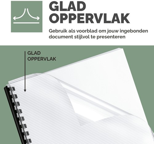 Voorblad Fellowes A4 PET 180micron recycled 100 stuks-2