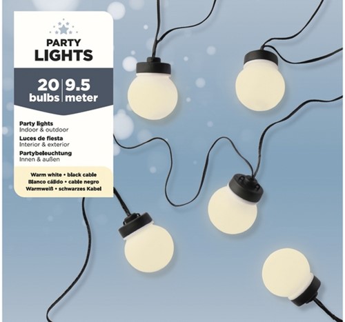 Partylight Lumineo led outdoor 20 bollen 950cm warm wit