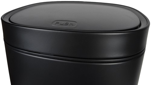 Afvalbak Desq Touch 50 liter RVS zwart-2