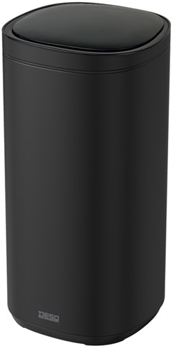 Afvalbak Desq Sensor 50 liter RVS zwart