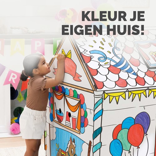 Kartonnen speelhuis XL Verjaardag Bankers Box Play inkleurbaar-1