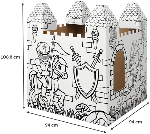 Kartonnen Kasteel XL Bankers Box Play inkleurbaar-2