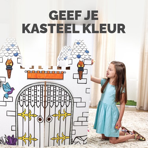 Kartonnen Kasteel XL Bankers Box Play inkleurbaar-1