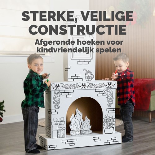 Kartonnen Openhaard XL Bankers Box Play inkleurbaar-2