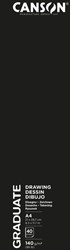 Schetsboek Canson Graduate 20vel 140gr A4 wit