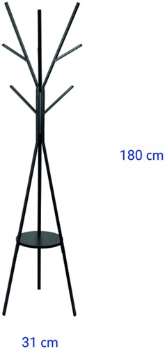 Kapstok MAUL Avalon staand 180cm zwart-3