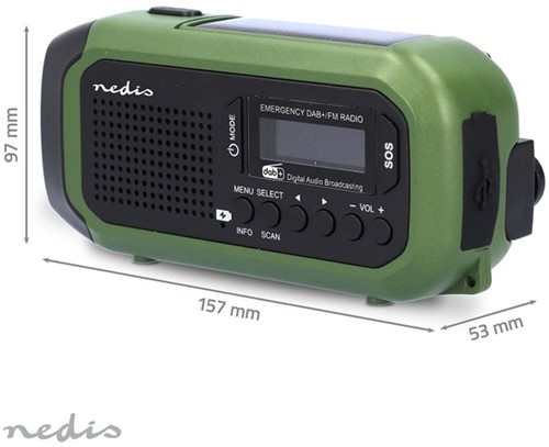 Noodradio Nedis DAB+ FM zonnepaneel-1