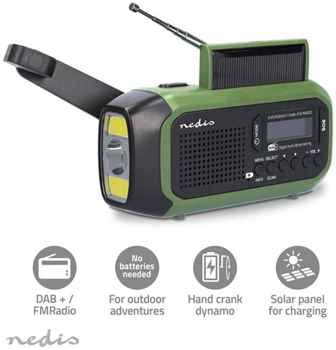 Noodradio Nedis DAB+ FM zonnepaneel-4
