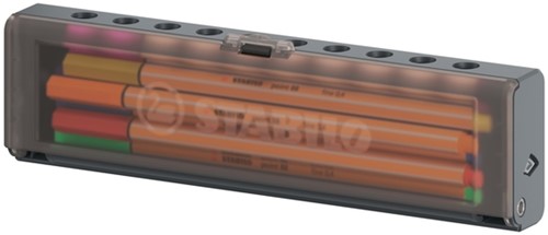 Fineliner STABILO point 88 fijn clickset à 10 kleuren-1