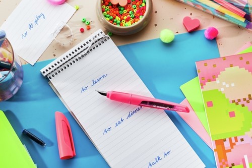 Vulpen STABILO Easybuddy medium neon roze blister à 1 stuk-1