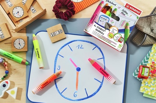 Whiteboardpotlood STABILO MARKdry etui à 4 neon kleuren-2