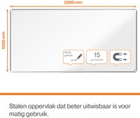 Whiteboard Nobo Premium Plus 100x200cm staal-2